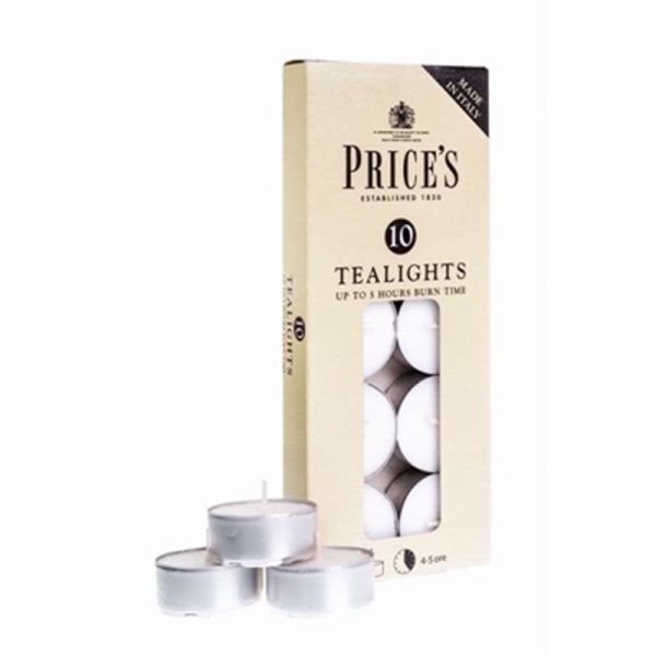 PRICES 10 TEALIGHTS PACK OF 10