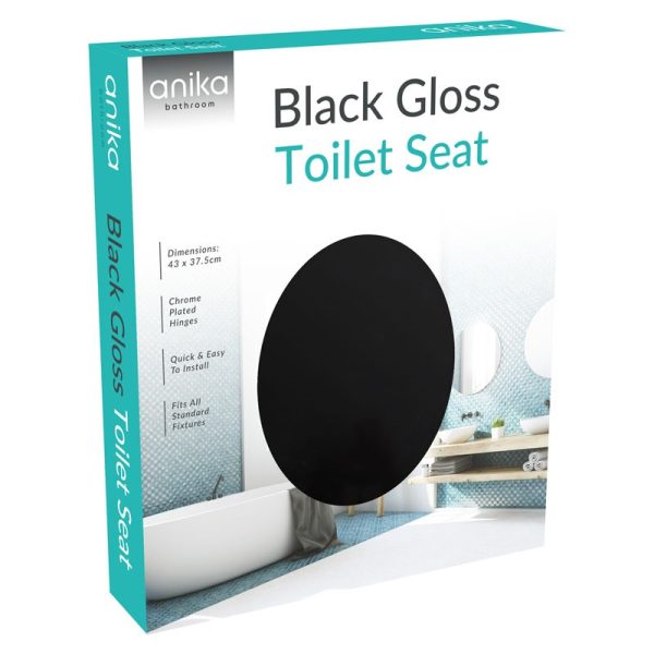 ANIKA TOILET SEAT BLACK GLOSS