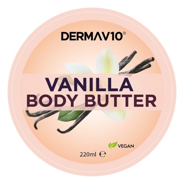 DERMA V10 BODY BUTTER VANILLA 220ML PACK OF 12