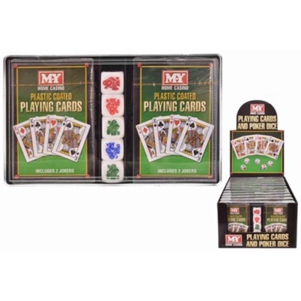 M Y PLAYING CARDS PACK OF 2 WITH 5 POKER DICE