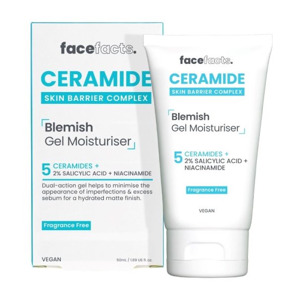 FACE FACTS CERAMIDE BLEMISH GEL MOISTURISER 50ML PACK OF 12