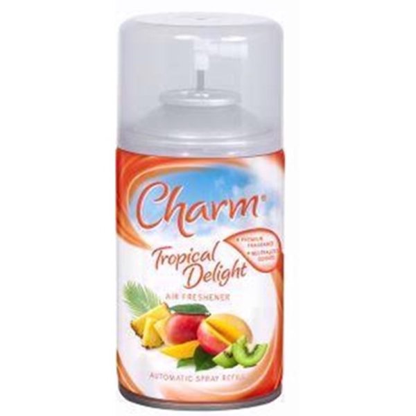 CHARM AIRFRESHENER REFILL TROPICAL DELIGHT 250ML PACK OF 6