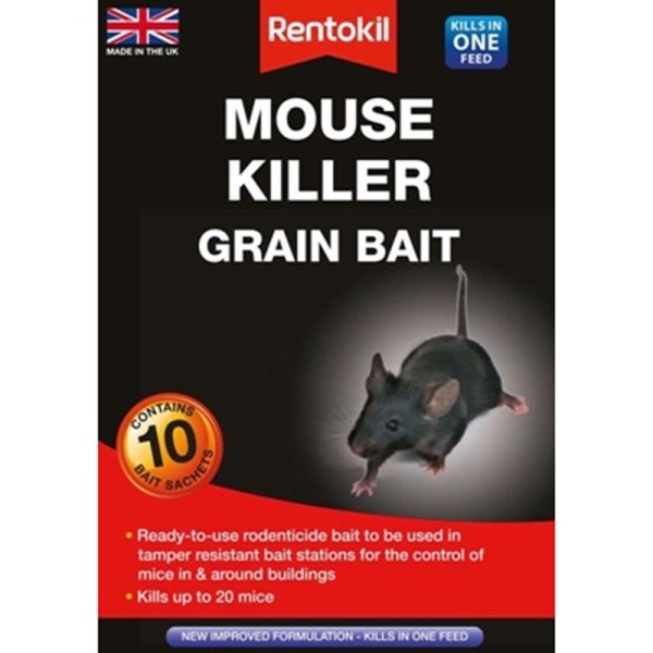 RENTOKIL MOUSE KILL GRAIN BAIT PACK OF 10