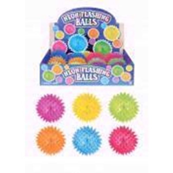 BALL SPIKEY WITH LIGHT 7.5CM PACK OF 12