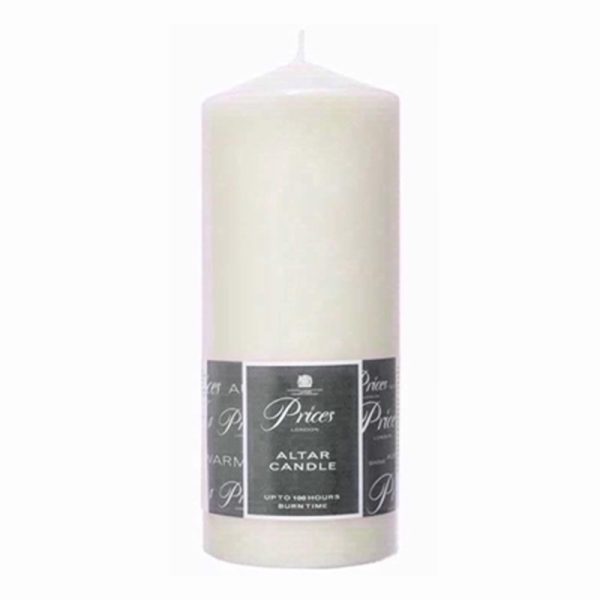 PRICES PILLAR CANDLE IVORY 20X8CM (SP)