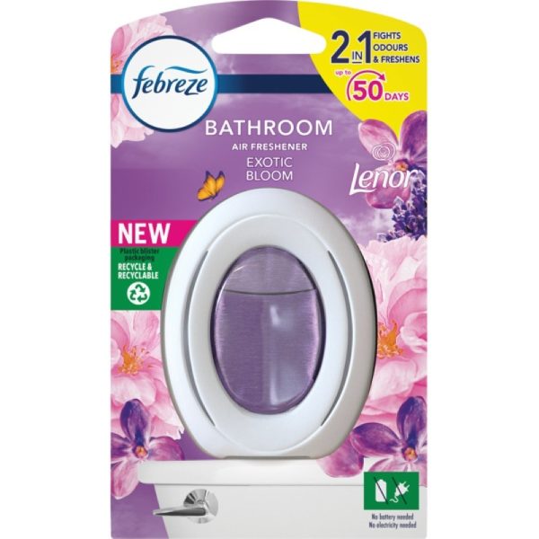 FEBREZE AIR FRESHENER BATH EXOTIC BLOOM PACK OF 8