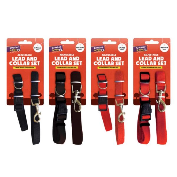 DOG LEAD AND COLLAR SET SML/MED