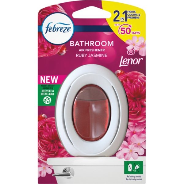 FEBREZE AIR FRESHENER BATH RUBY JASMINE PACK OF 8