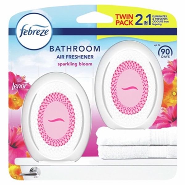 FEBREZE AIR FRESHENER BATH SPARK BLOOM TWIN PACK OF 5