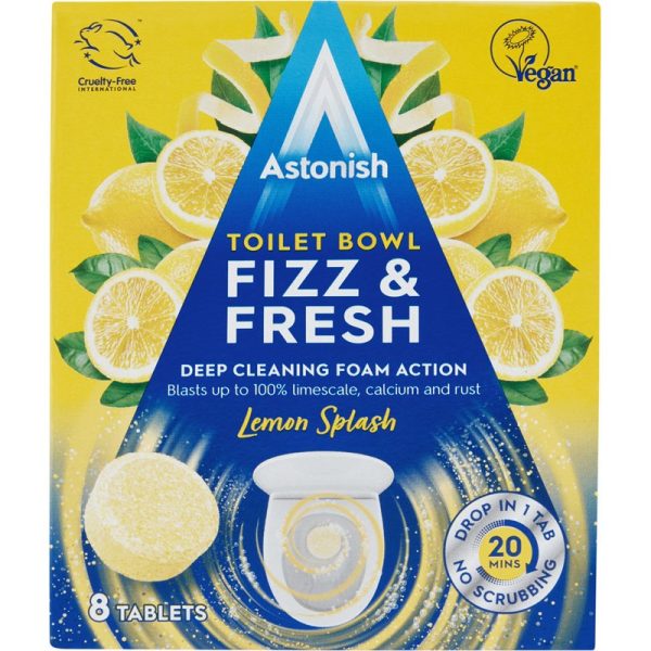 ASTONISH TOILET TABLETS LEMON SPLASH 8S PACK OF 12