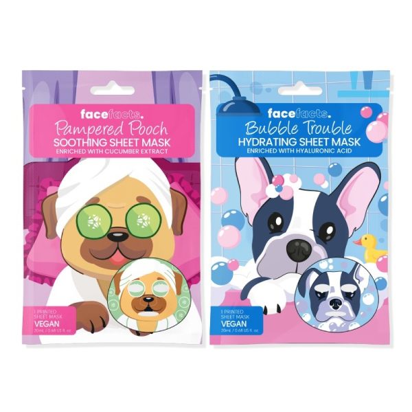 FACE FACTS PRINTED SHEET MASKS PAMPERED PACK OF 24