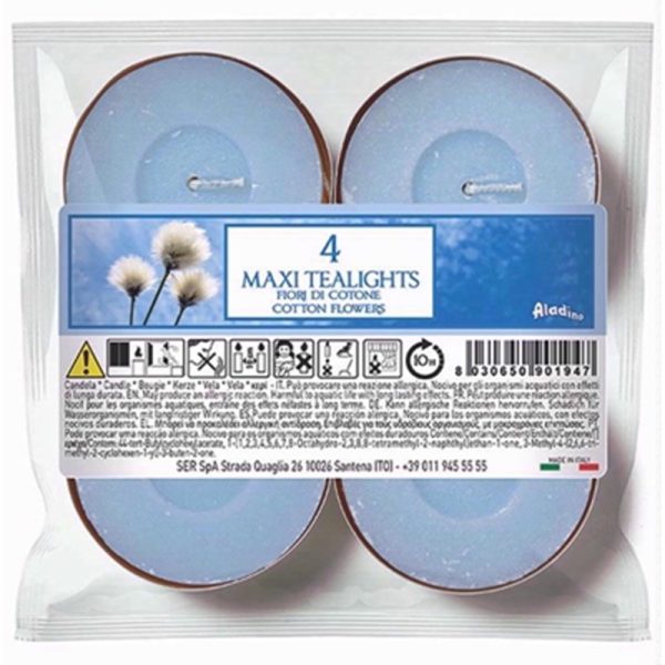 PRICES TEALIGHTS ALADINO 4 MAXI COTTON