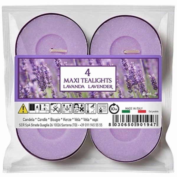 PRICES TEALIGHTS ALADINO 4 MAXI LAVENDER