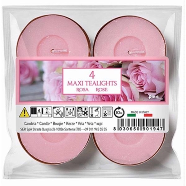 PRICES TEALIGHTS ALADINO 4 MAXI ROSE