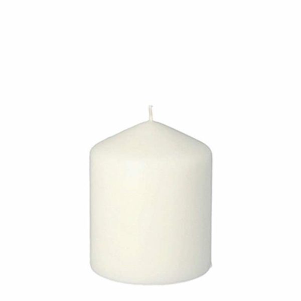 QUALITATSKERZE PILLAR CANDLE 8X10CM WHITE