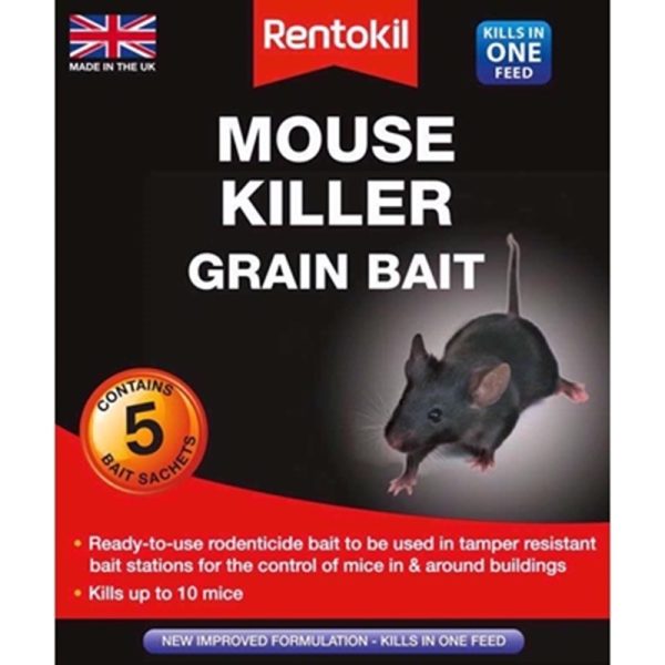 RENTOKIL MOUSE KILLGRAIN BAIT PACK OF 5