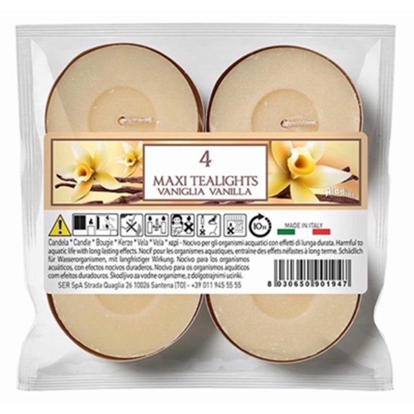 PRICES TEALIGHTS ALADINO 4 MAXI VANILLA