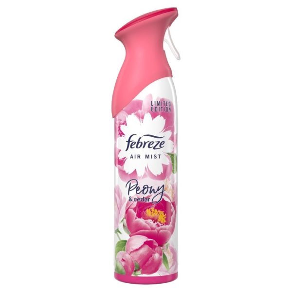 FEBREZE AIR FRESHENER PEONY & CEDAR 185ML PACK OF 8