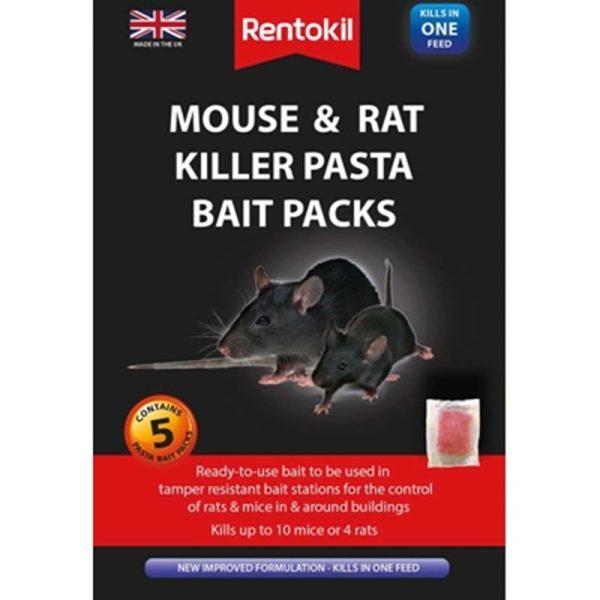 RENTOKIL MOUSE/RAT PASTA BAIT PACK OF 5