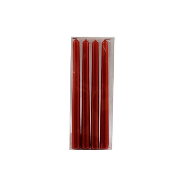 TAPER CANDLE RED 4PC