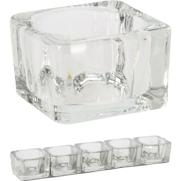 TEALIGHT HOLDER GLASS SET5