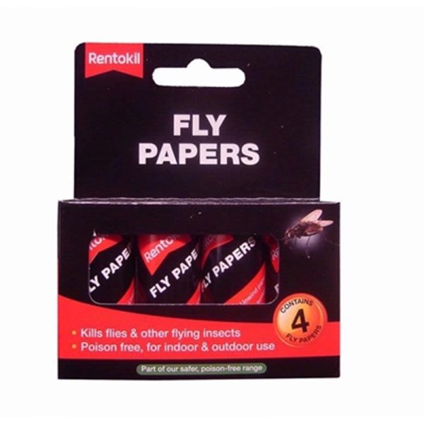 RENTOKIL PACK OF 4 FLY PAPERS