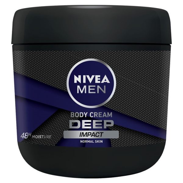 NIVEA BODY CREAM DEEP IMPACT MENS 400ML PACK OF 6