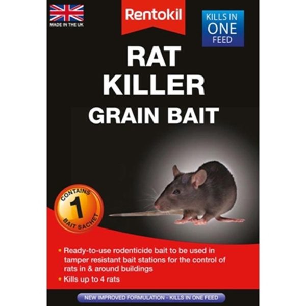 RENTOKIL RAT KILLER GRAIN BAIT PACK OF 1