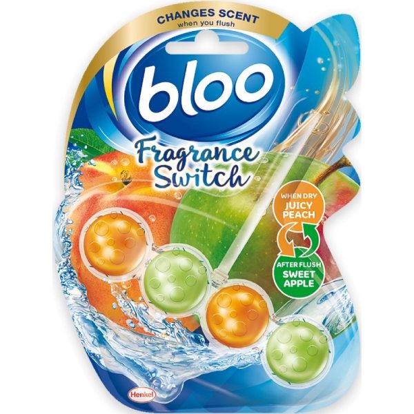 BLOO FRAGRANCE SWITCH RIM BLOCK APPLE & PEACH PACK OF 6