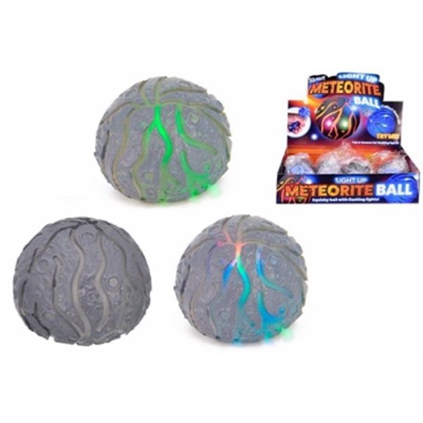 SQUISHY LIGHT UP METEORITE BALL PACK OF 12