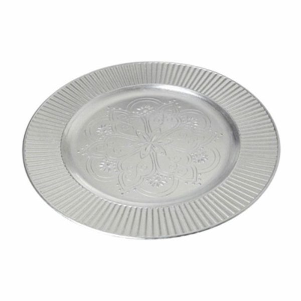 CHARGER PLATE SILVER REDBUD 33CM