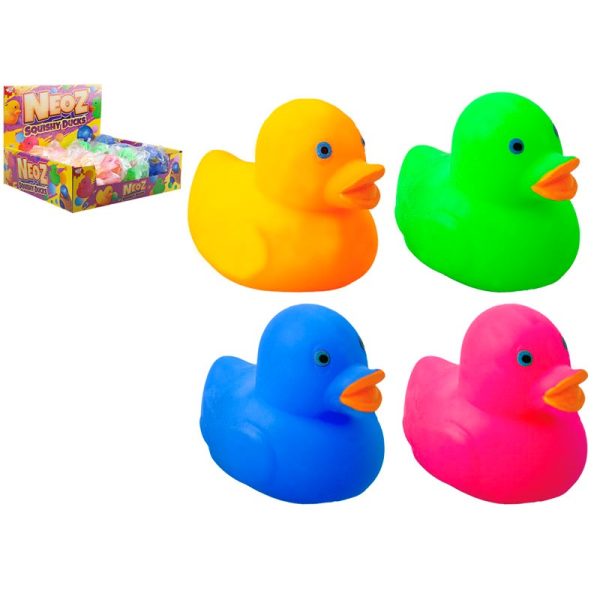 SQUISHY NEON DUCK PACK OF 12