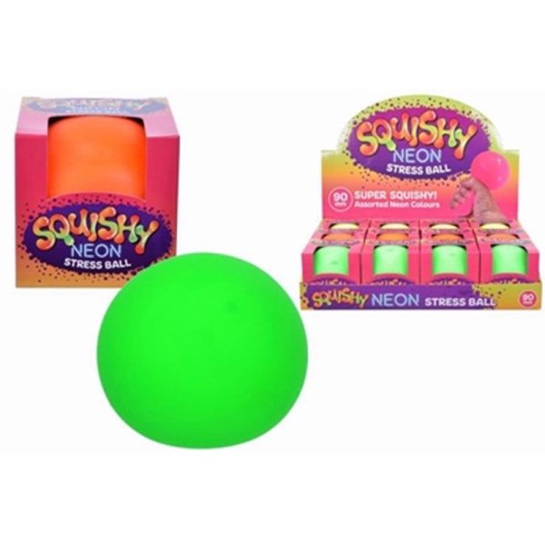 SQUISHY NEON STRESS BALL 90MM