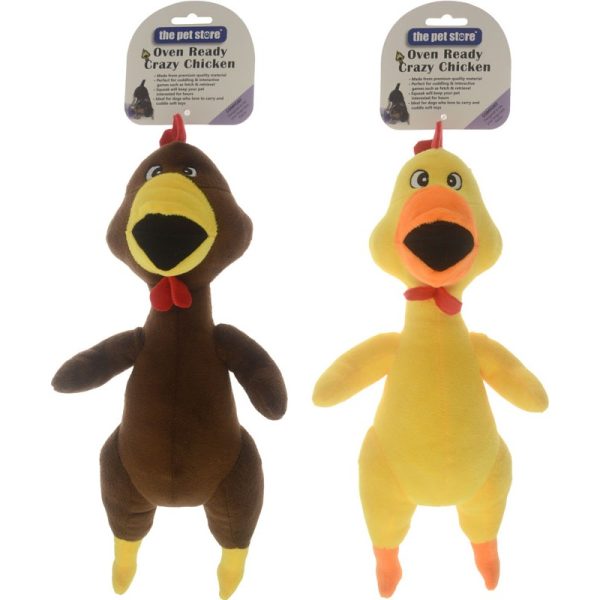 PET DTORE OVEN READY CRAZY CHICKEN TOY