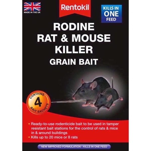 RENTOKIL RODINE RAT & MOUSE KILLER PACK OF 4