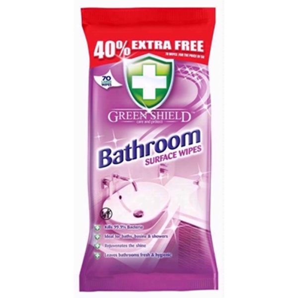 GREEN SHIELD BATHROOM WIPES 70S PACK OF 12(SP)