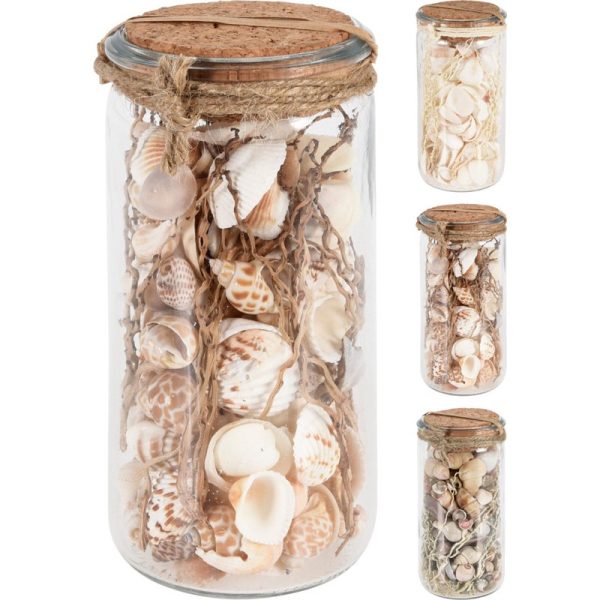 DECO SHEELS IN GLASS JAR ASSORTED