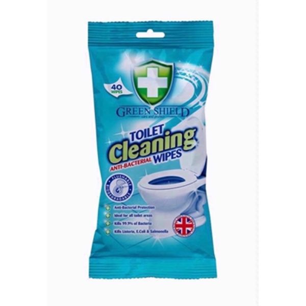 GREEN SHIELD TOILET WIPES 40S PACK OF 24