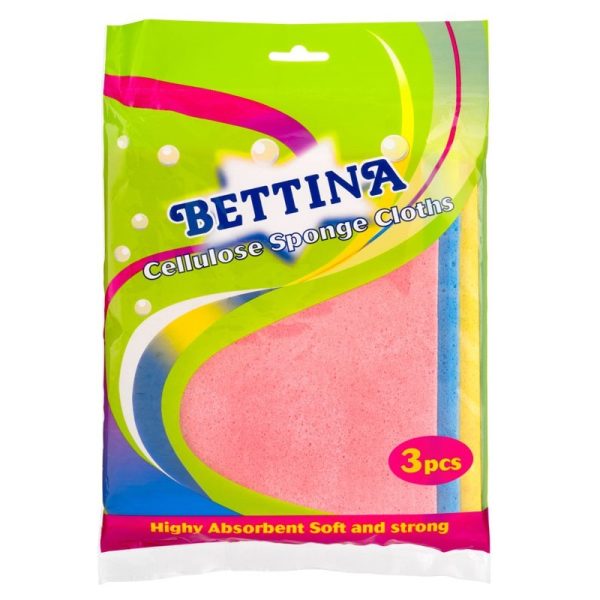 BETTINA CELLULOSE SPONGE CLOTHS 3PC