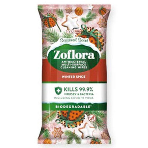 ZOFLORA CLEANING WIPES WINTER SPICE 108S PACK OF 8