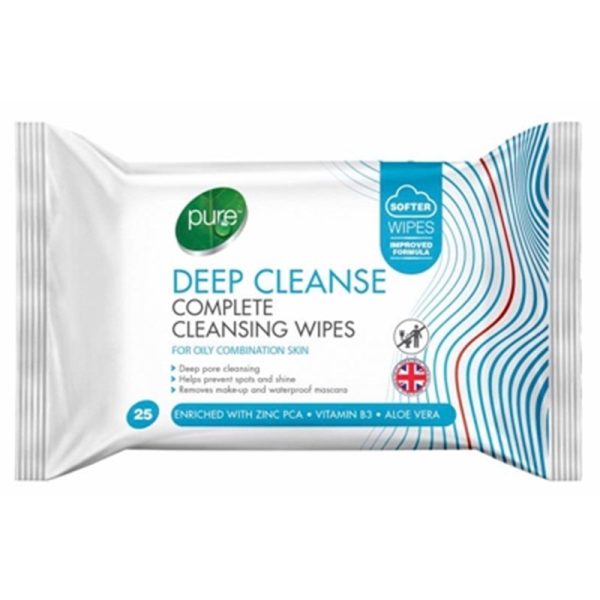 PURE WIPES DEEP CLEANSE 25S PACK OF 12