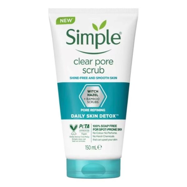 SIMPLE CLEAR PORE SCRUB DAILY DETOX 150ML PACK OF 6