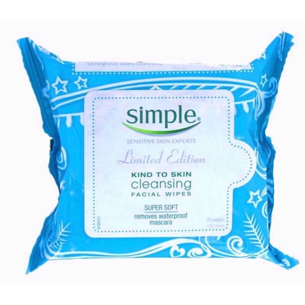 SIMPLE FACIAL CLEANSING WIPES 25S PACK OF 6