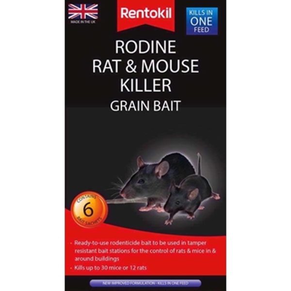 RENTOKIL RODINE RAT/MOUSE BAIT PACK OF 6