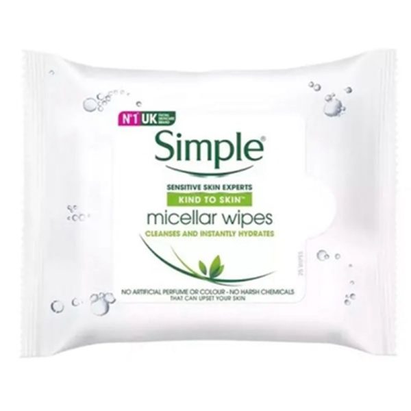 SIMPLE KIND TO SKIN MICELLAR FACE WIPES 25S PACK OF 6