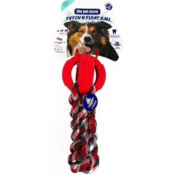 PET STORE RED FETCH N FLOAT BALL