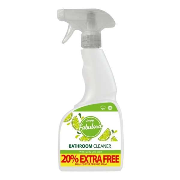 SIMPLY FABULOSA TRIGGER BATHROOM CLEANER ZESTY LIME 420ML PACK OF 12