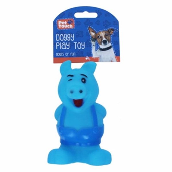 PET TOUCH TOY VINYL SQUEAKY PIG