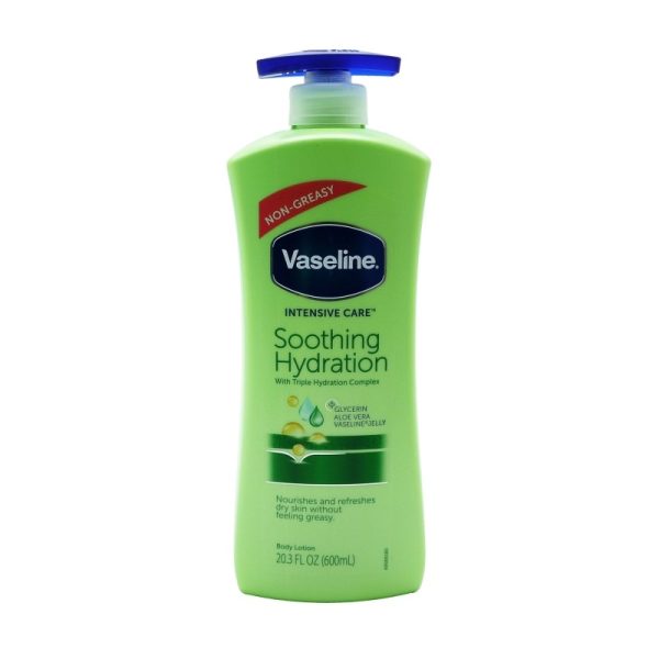 VASELINE LOTION PUMP SOOTHING HYDRATION 600ML PACK OF 12