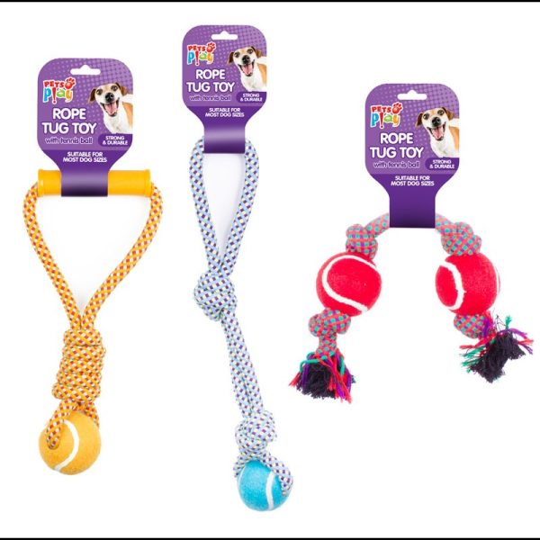 PETS PLAY JUBO ROPE TOY WITH BALL